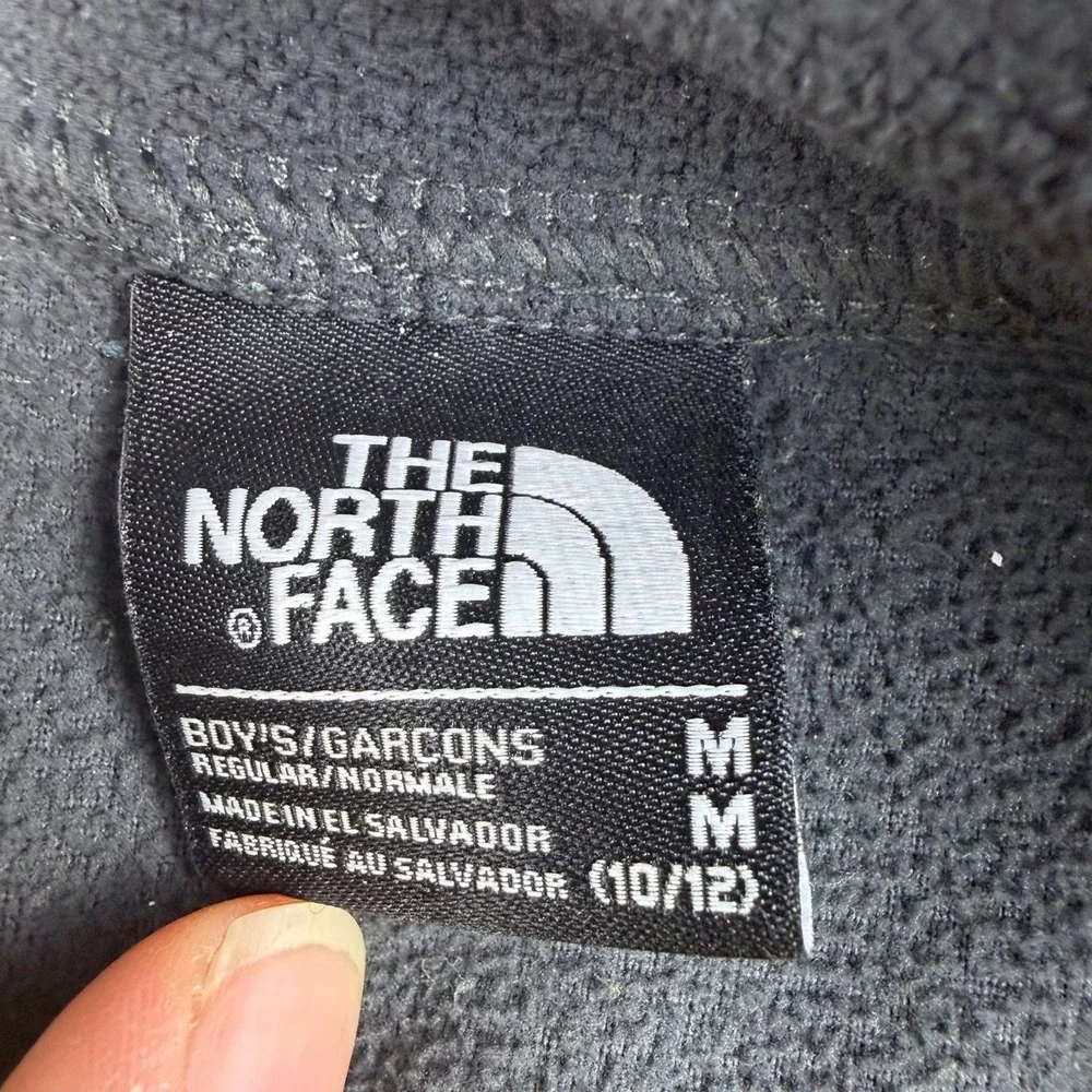 The North Face Boys M 10/12 Fleece Pullover Snap TKA 100 Yellow Black